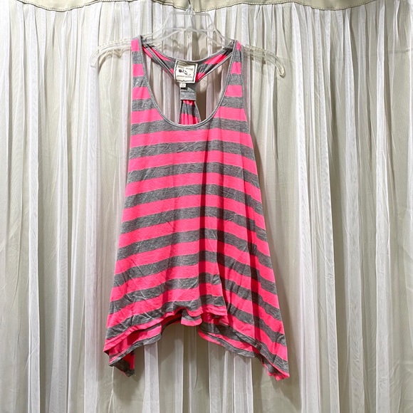 Neon Pink‎ & Grey Razor Back Tank 💖 - Picture 2 of 5